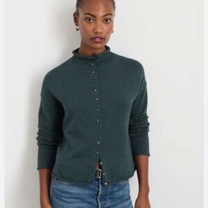 Women's Green Cardigan Sweater